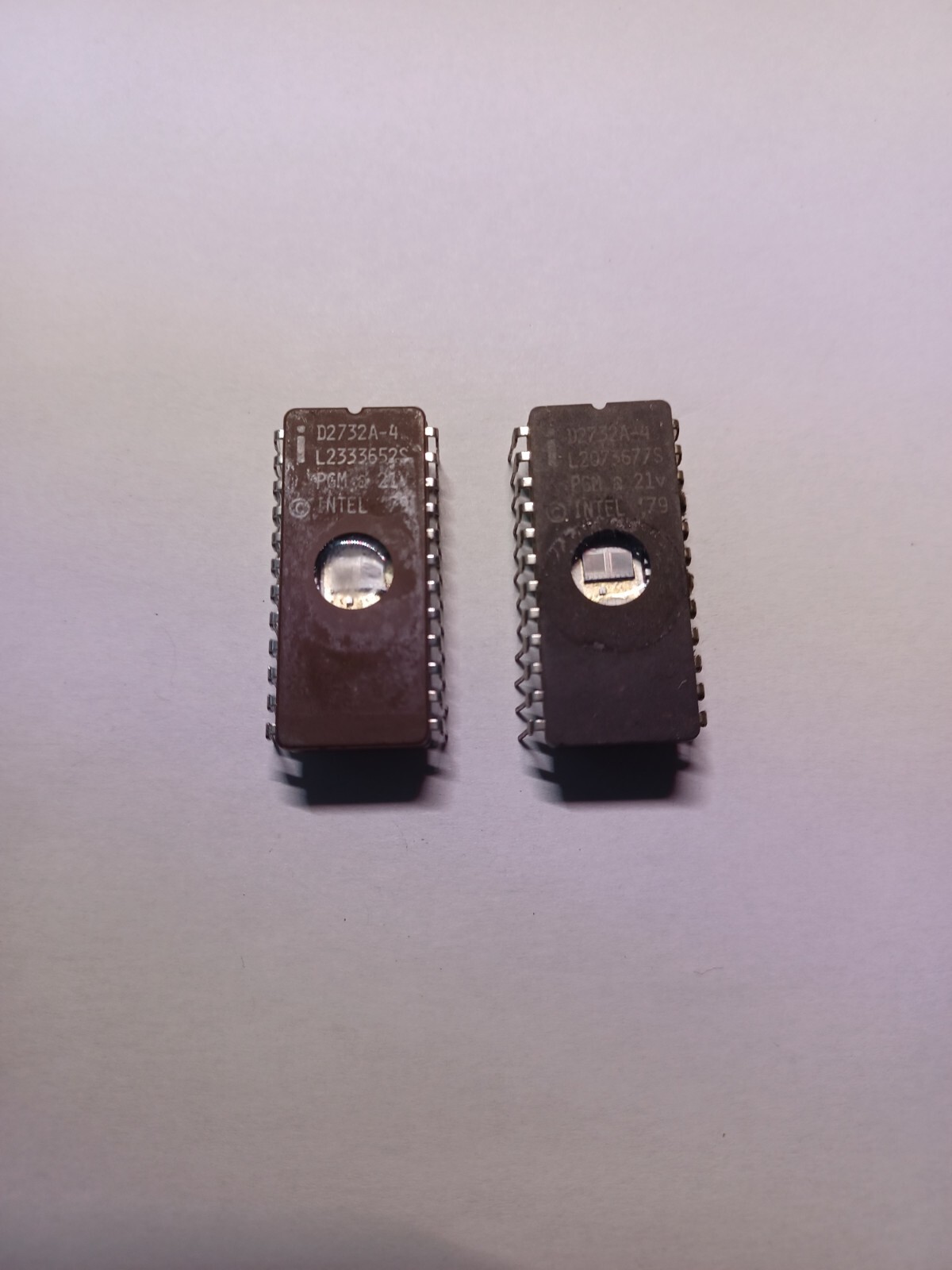 LOT of 2* INTEL  D2732A-4 EPROM used, collectible, made in 1979