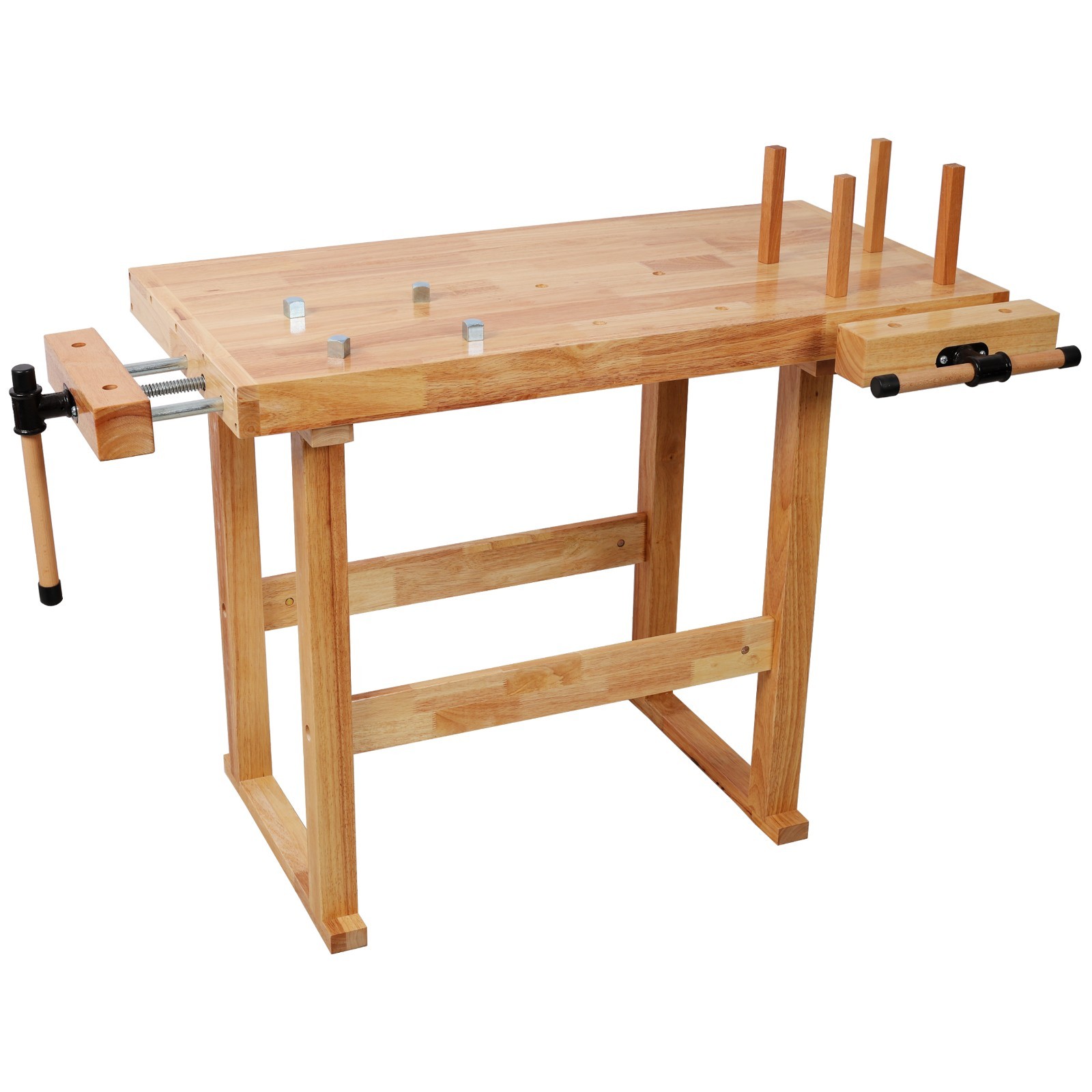 Heavy Duty 40" Wood Workbench 330Lbs Capacity with Adjustable Handle