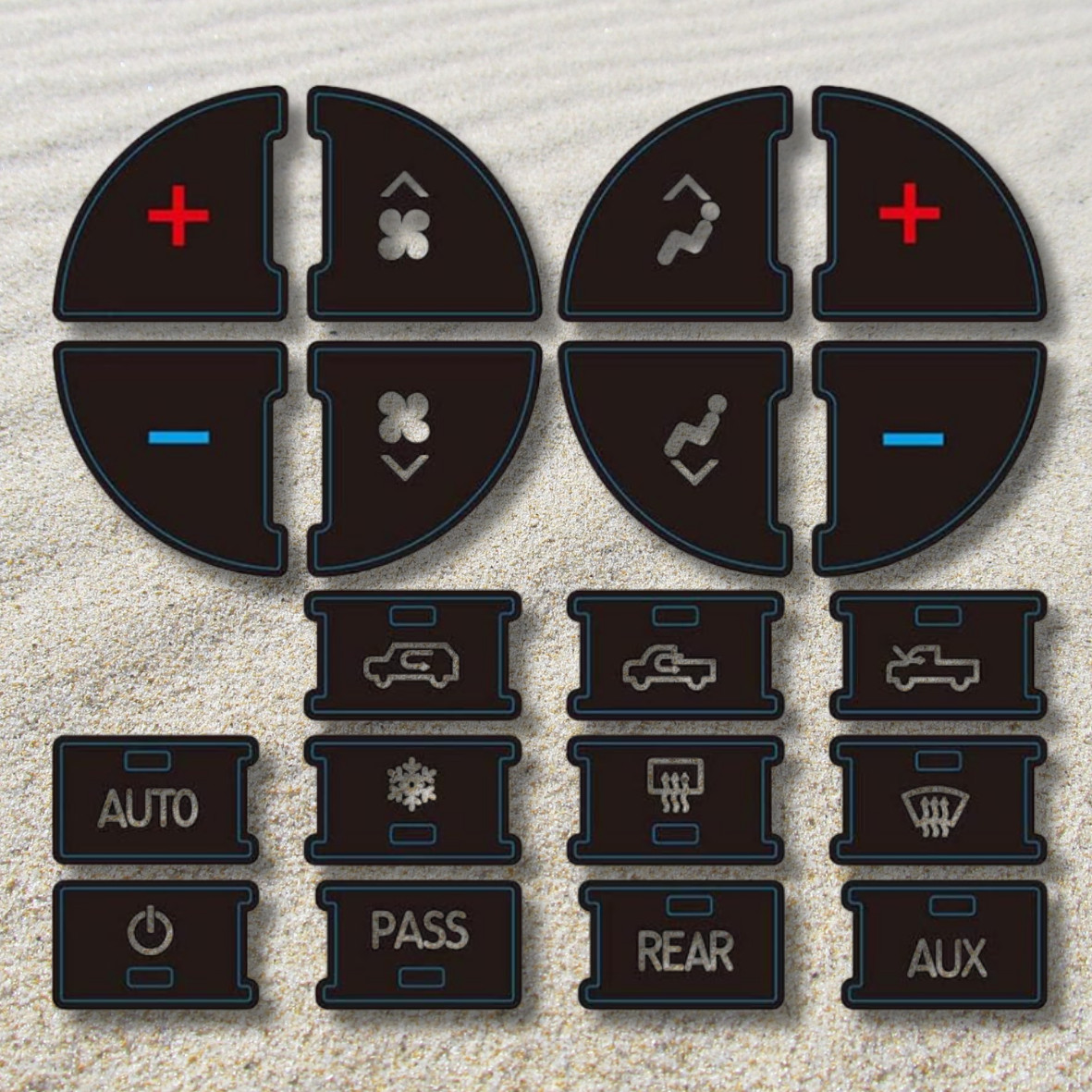 A/C Climate Control Button Repair Decal Sticker for Chevy Silverado Tahoe 07-14