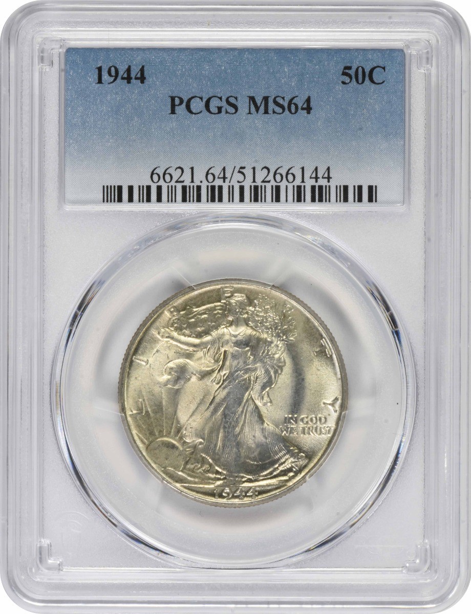 1944 Walking Liberty Silver Half Dollar MS64 PCGS