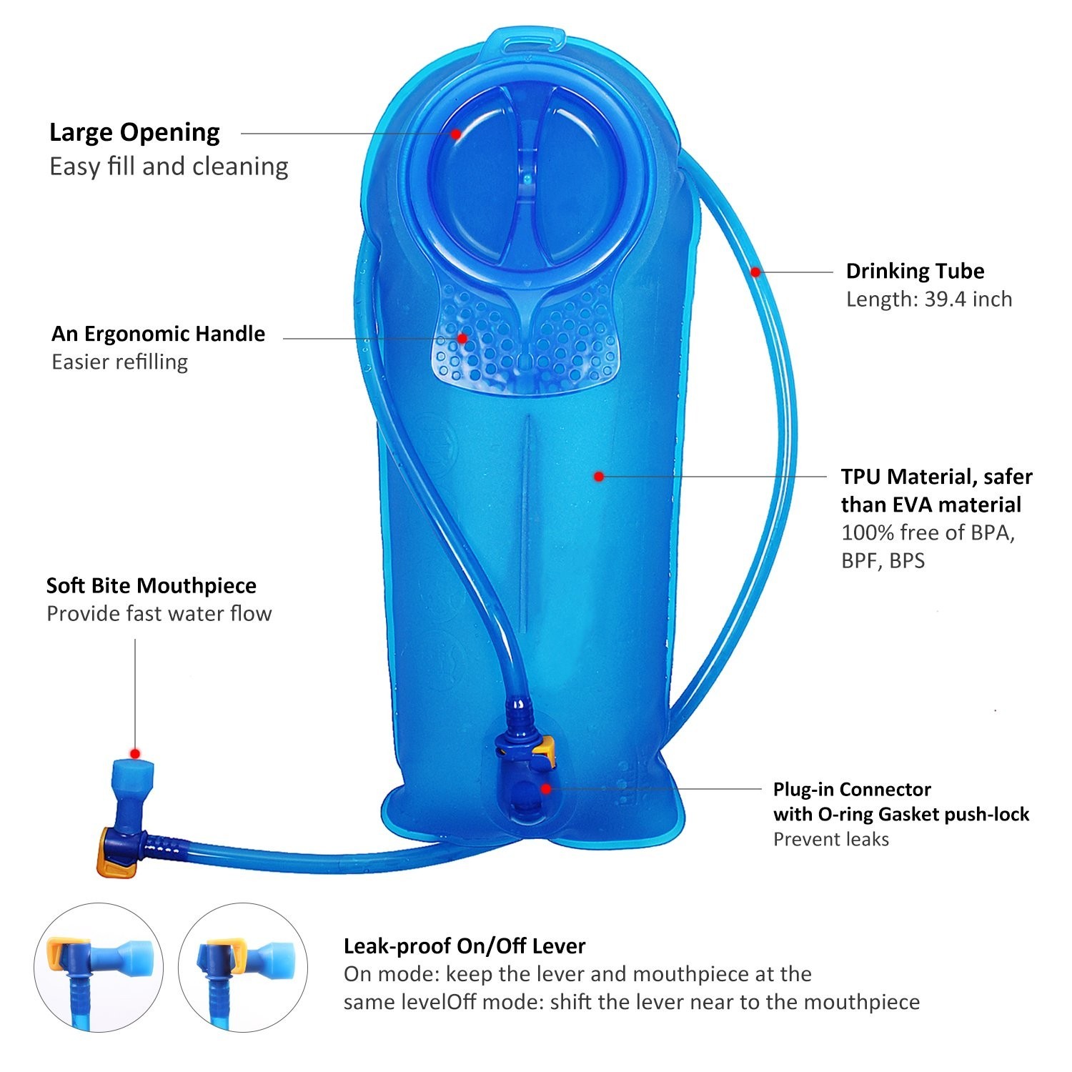 Unigear Hydration Pack Backpack with 70 oz 2L Water Bladder for Running, Hiki...