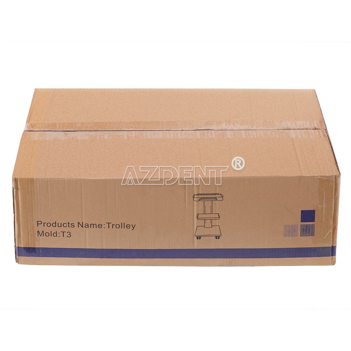 3-Layer Dental Lab Trolley Mobile Medical Cart /Multi-Function Trolley Cart