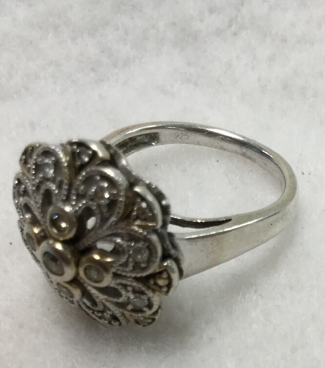 Beautiful Designer Sterling Silver Ring Signed JTW 925