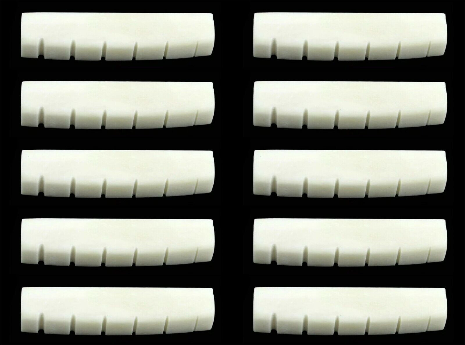 10 x Bone Nut For Gibson Les Paul LP Guitar 43x6x9mm Saddle Bridge Luthier