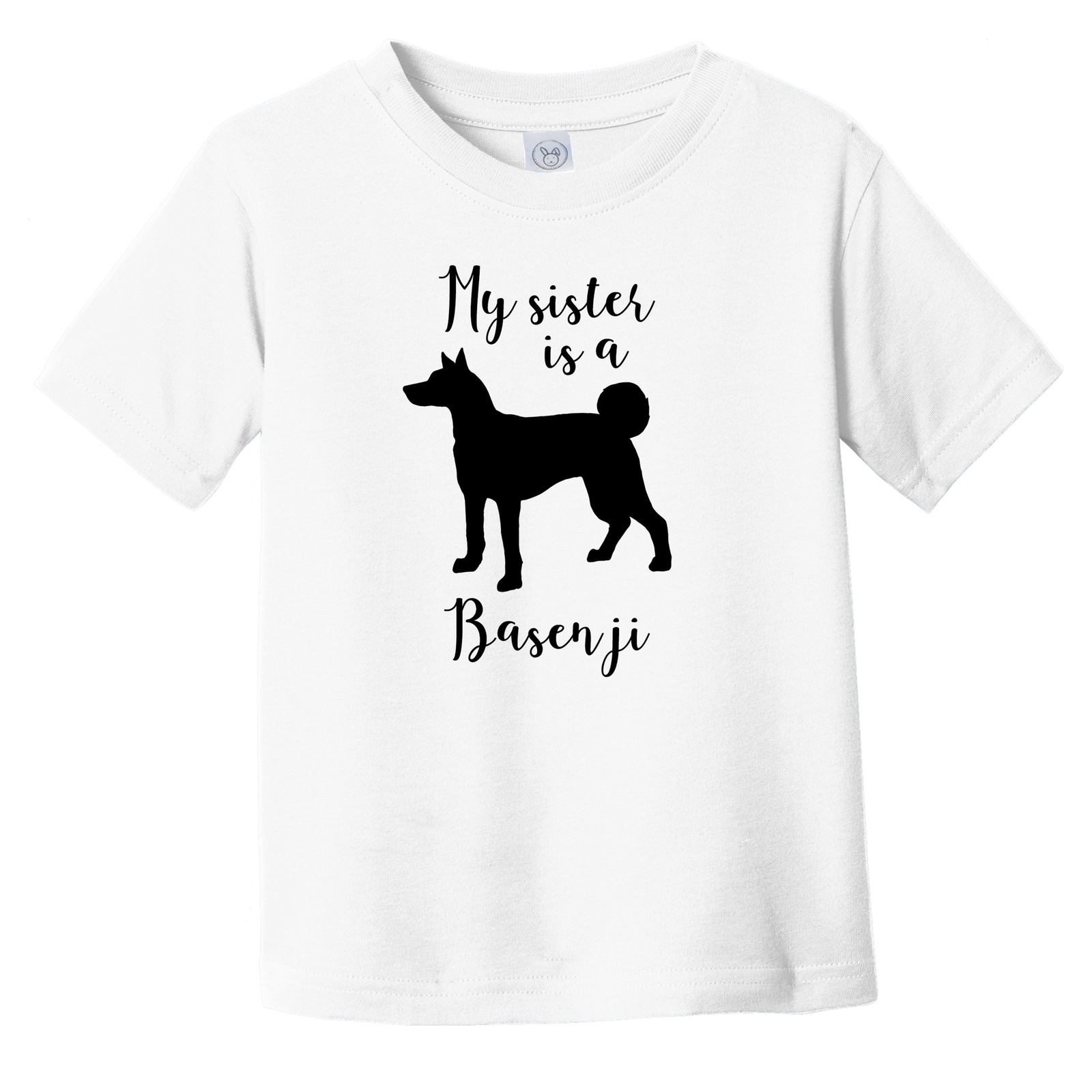 My Sister Is A Basenji Cute Dog Silhouette Infant Toddler T-Shirt
