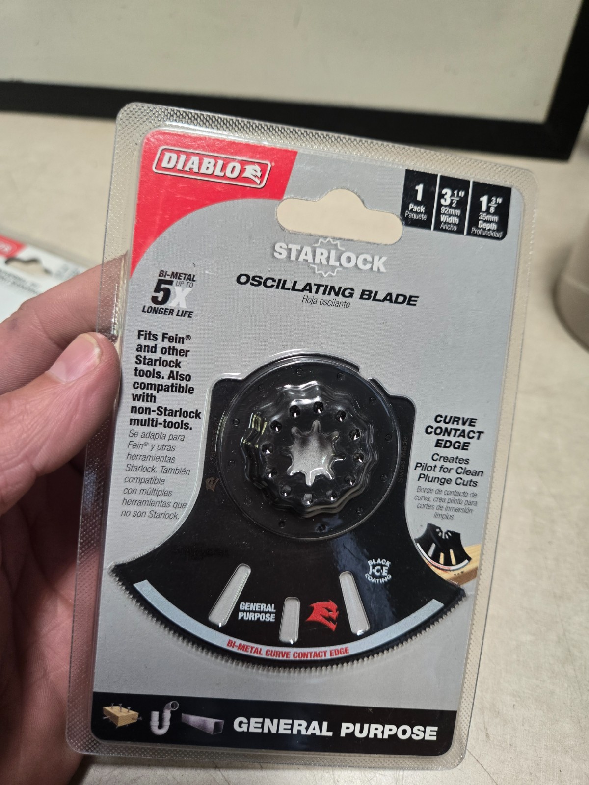 Diablo DOS350RBGP 3-1/2" Starlock Oscillating Blade 1 Pack