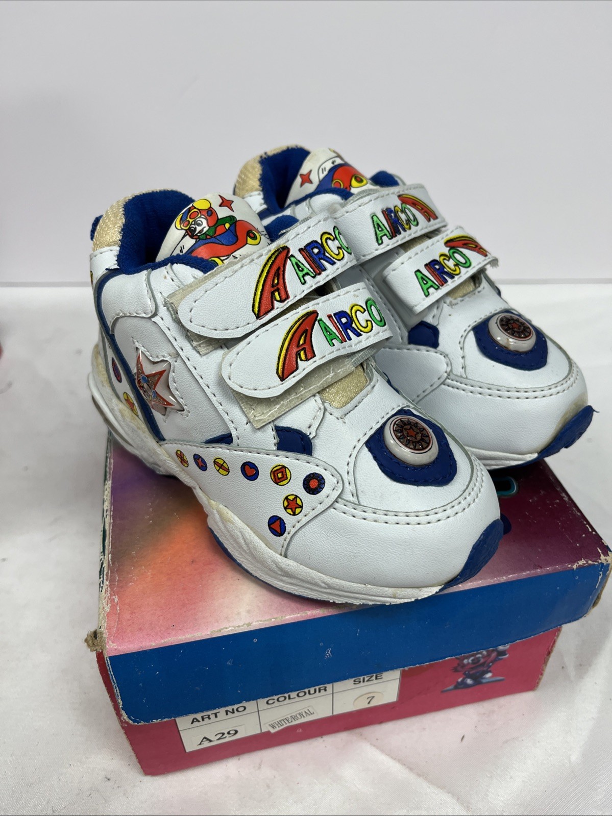 Air Co Size 7 Toddler Multi Colored Strapped Athletic Tennis Shoe NIB