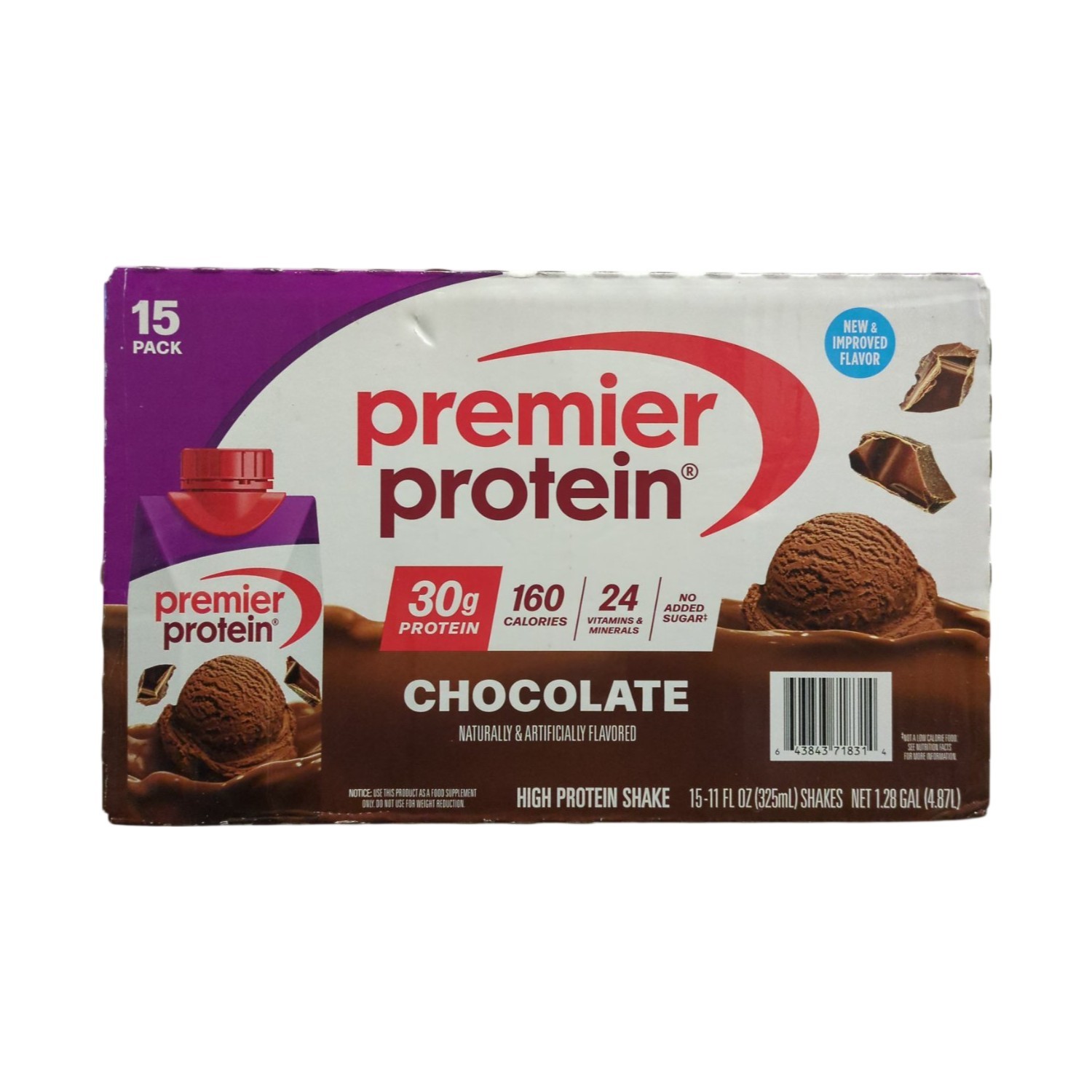 Premier Protein High Protein Shake, Chocolate, 11 Fl Oz, Pack of 15