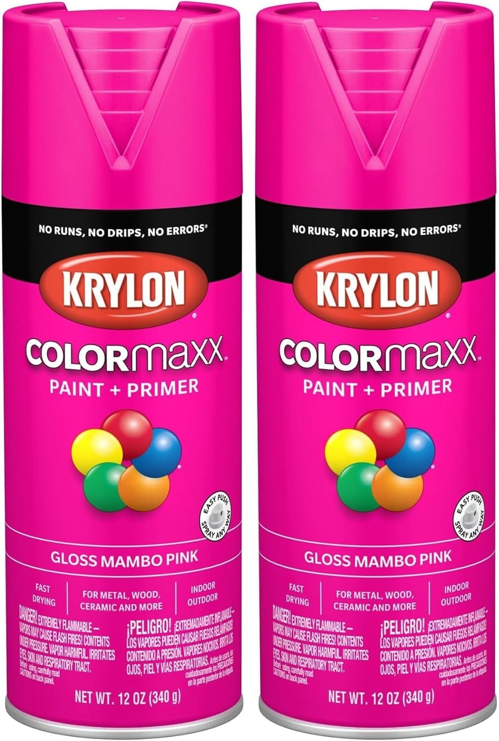 Krylon K05528007 COLORmaxx Spray Paint and Primer for Indoor/Outdoor Use, Gloss