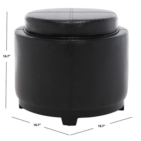 Safavieh CHELSEA ROUND TRAY OTTOMAN, Reduced Price 2172761430 HUD8232B