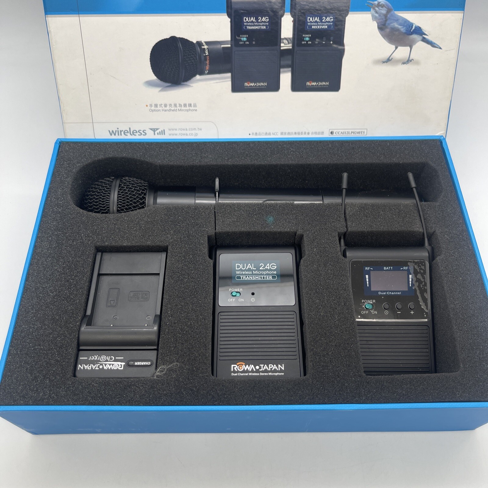 2.4GHZ DUAL CHANNEL WIRELESS STEREO INTERVIEW MICROPHONE FOR CAMERA CAMCORDER