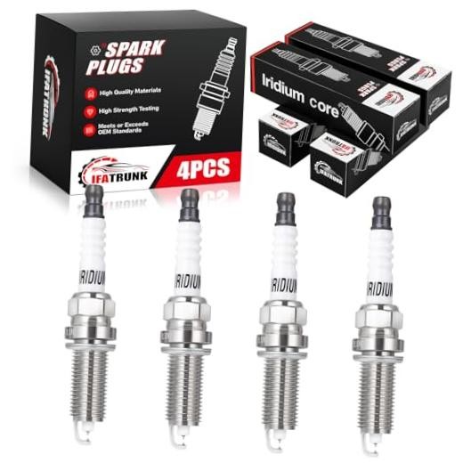 Double Iridium Spark Plugs 4 Pack Compatible with Nissan Altima Rogue Sentra