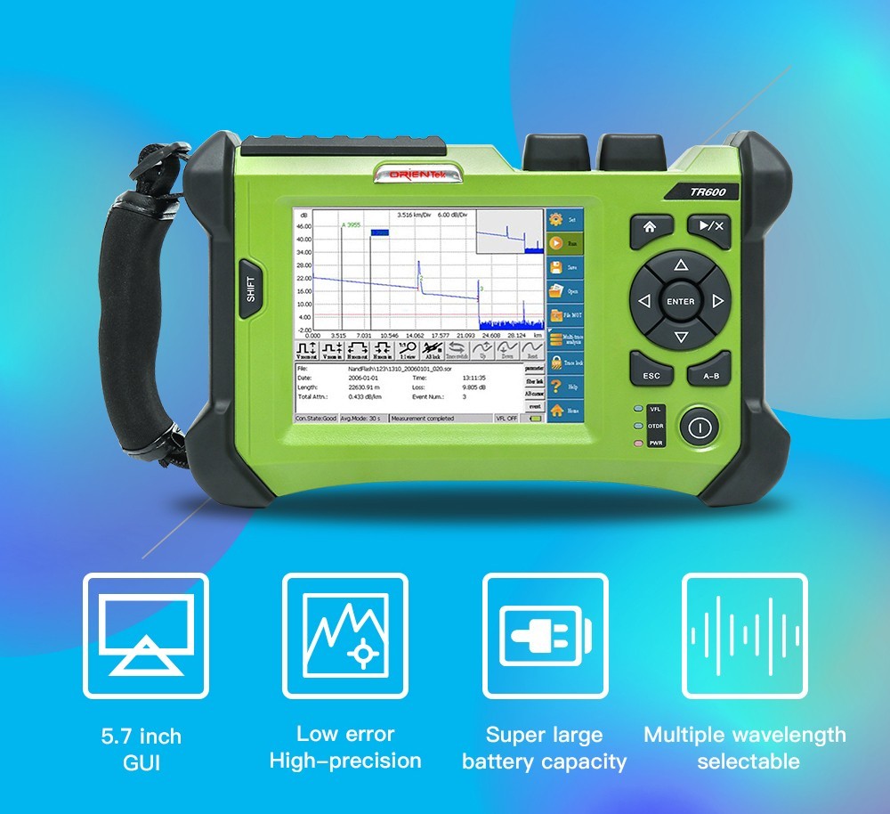 OrienTek 5.7 ' Touch Screen OTDR SM/MM/PON/MS Wavelengths Support Multi Language