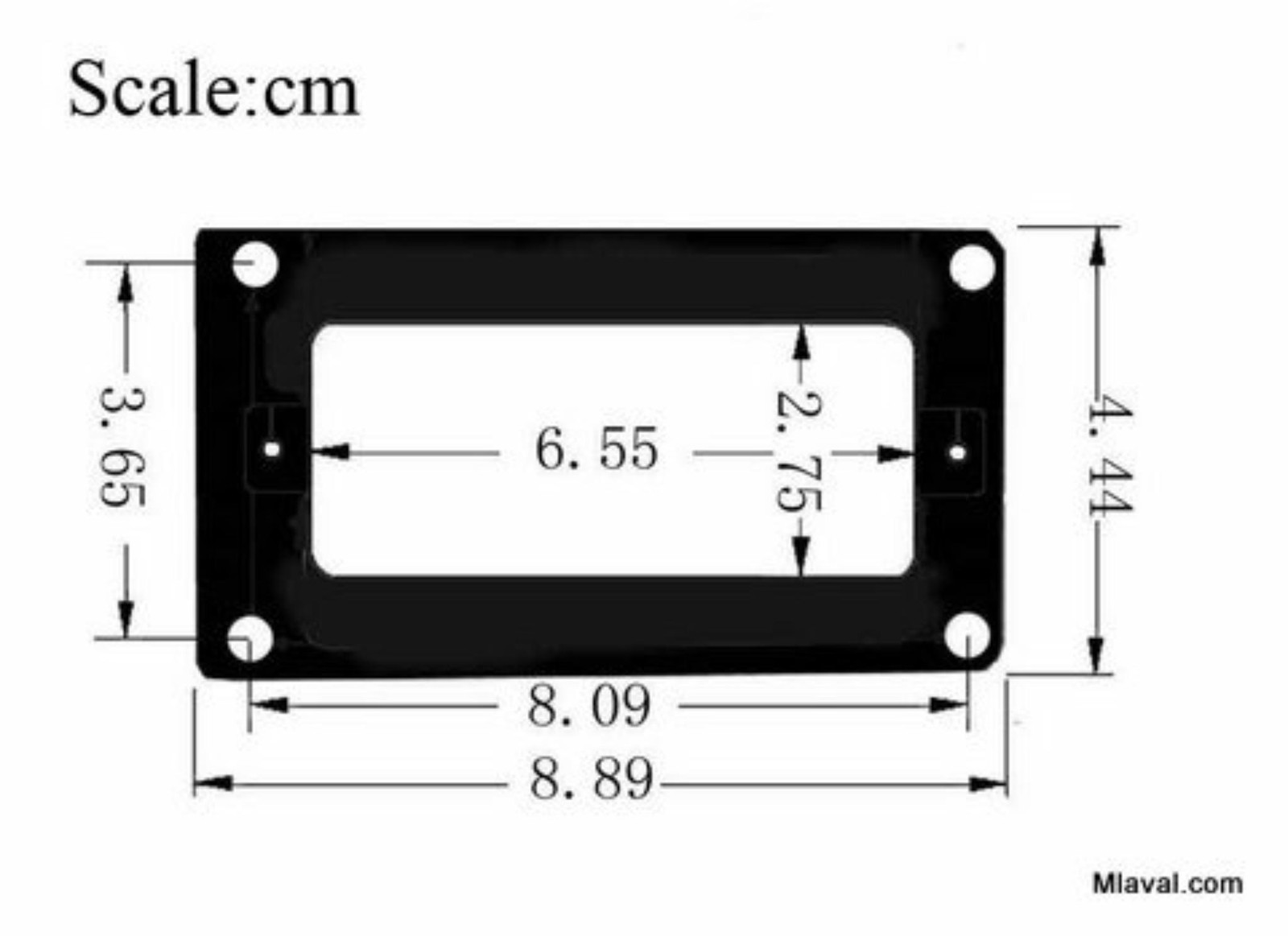 Humbucker to Mini-Humbucker Adapter Pickup Ring -WHITE (A71)