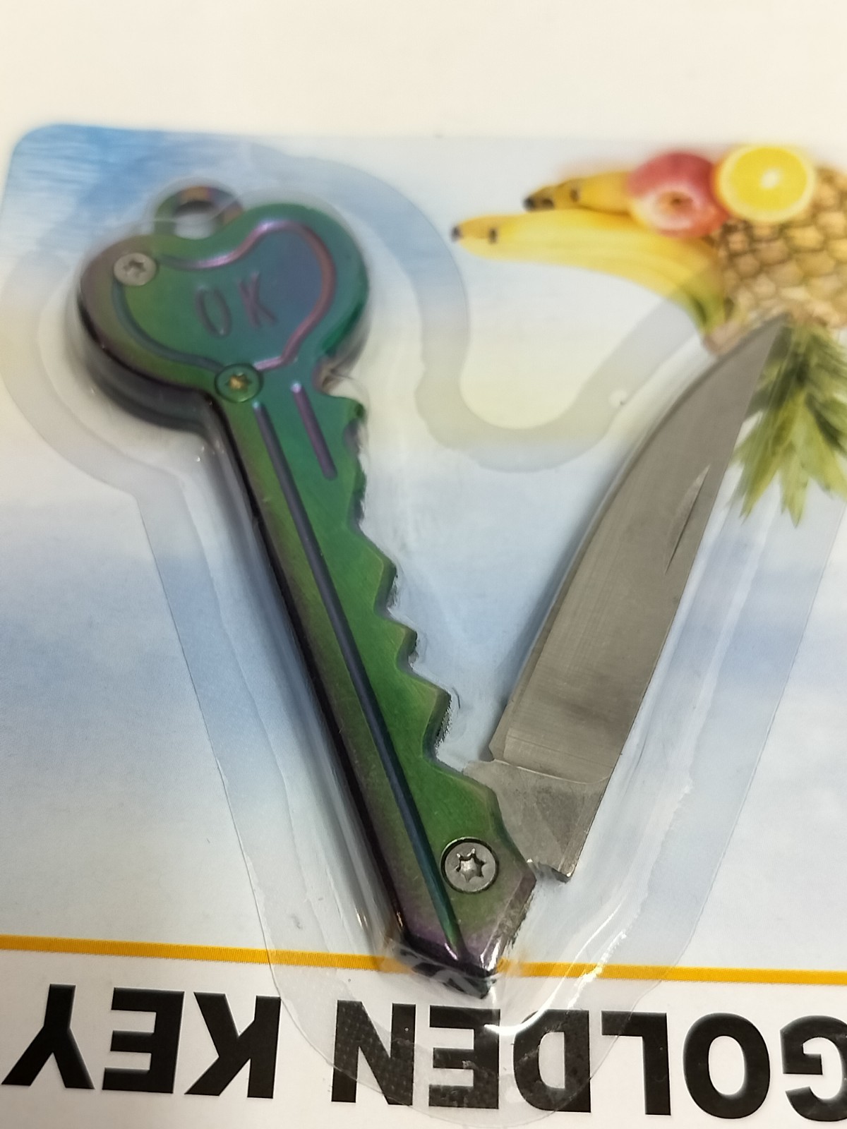 Folding Knife KEY SHAPED Small 2" Blade (#251184)
