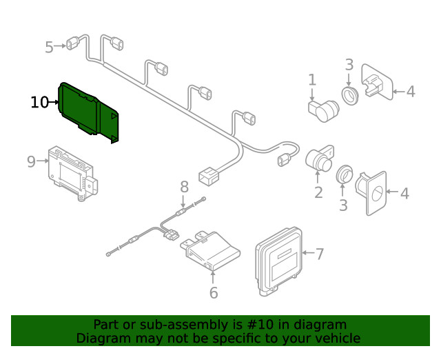 Genuine Audi Blind Spot Detection System Warning Sensor Bracket 4M8-907-693