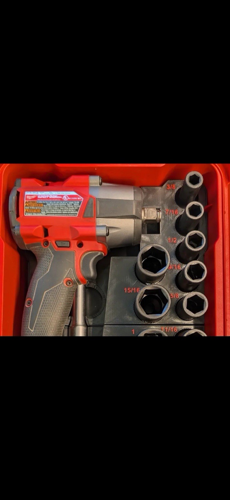 Custom Milwaukee Packout Insert for M18 1/2” Impact Wrench 2962-20