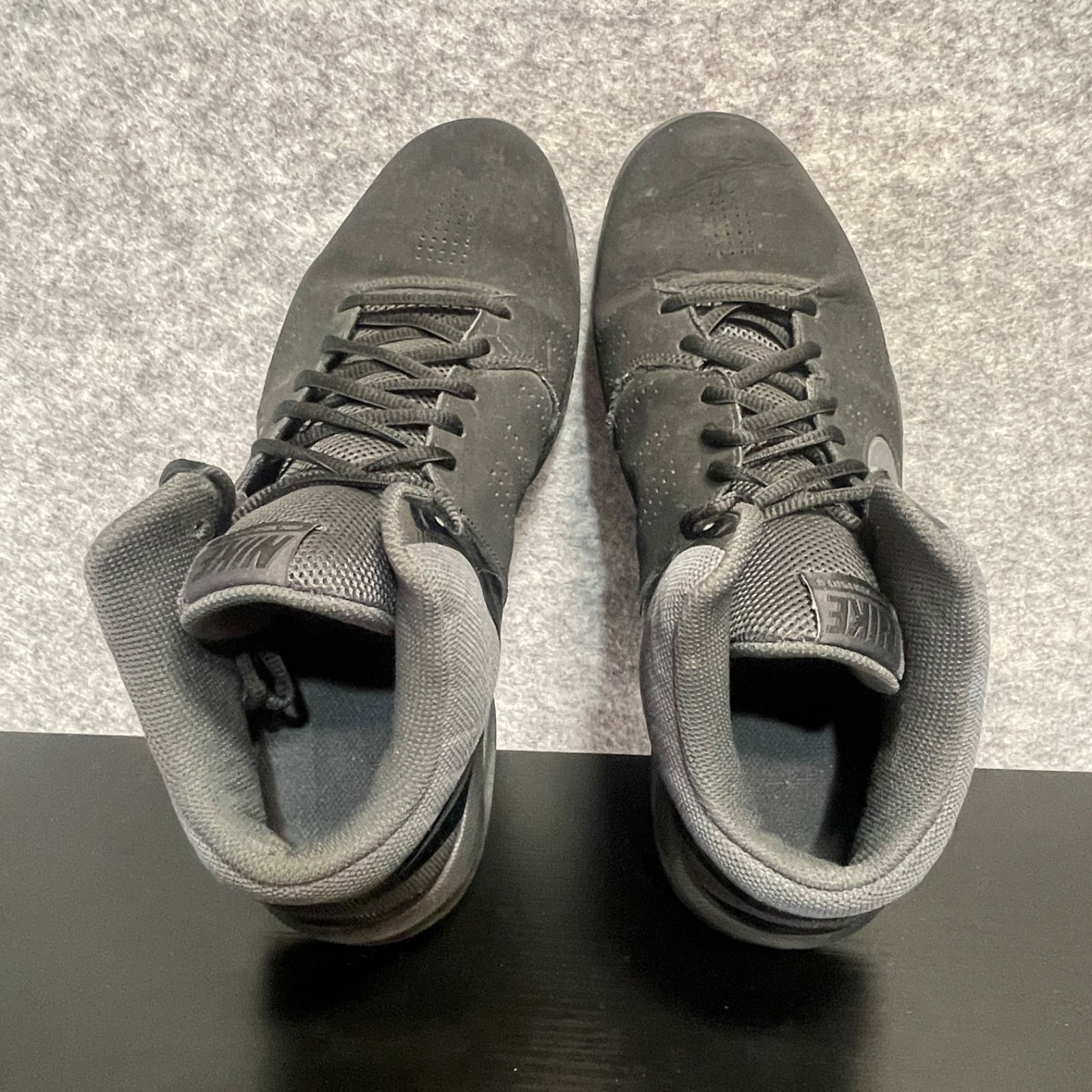 Nike Air Basketball Shoes Mens 13 Black High Top Sneakers - Visi Pro 6