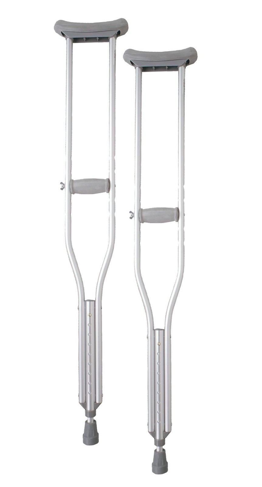 McKesson Aluminum Medium Adult Underarm Crutches 5’ 2”- 5’ 10”