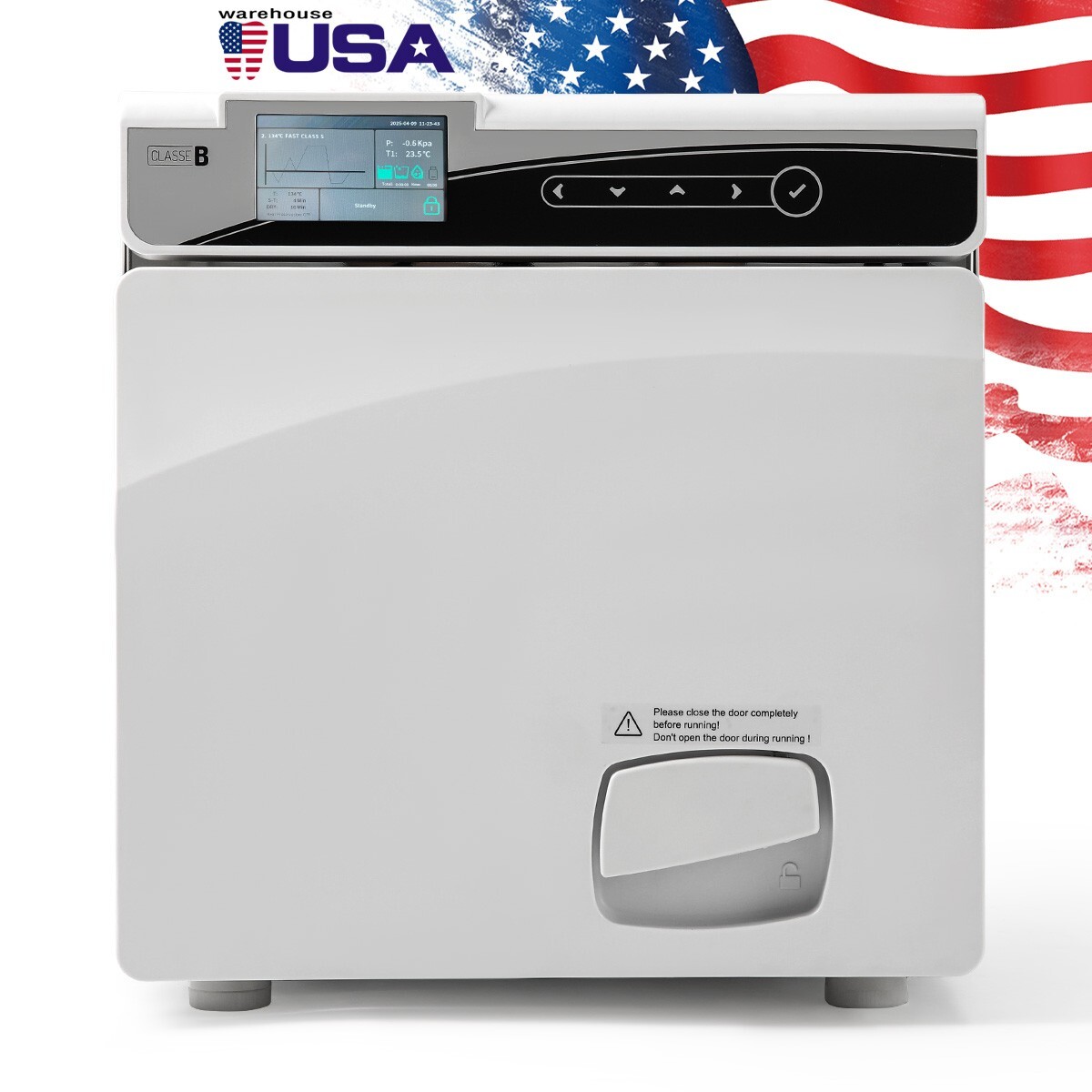 17L Class B Dental Steam Sterilizer Vacuum Sterilization Built-in printer