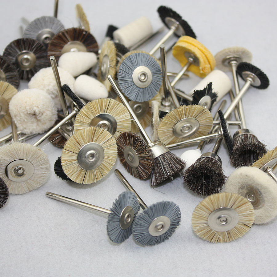 3.00mm Dental Lab Assorted Brushes Polishing Wheels for Rotary Tools 50 PCS