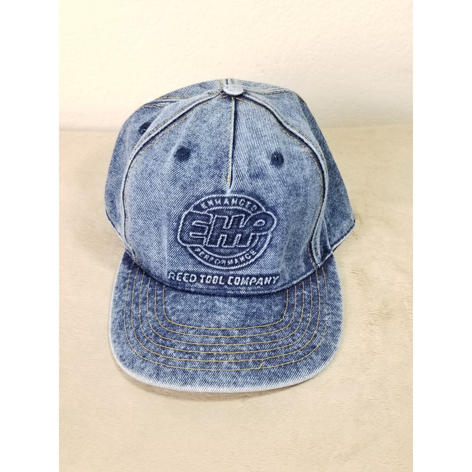 Denim Baseball Hat Cap Jean Adjustable 90s Reed Tool Company Pacific Sportwear