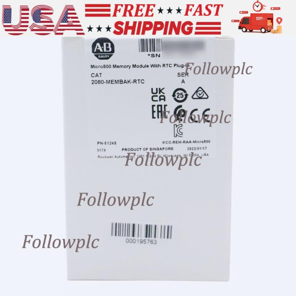New Allen Bradley 2080-MEMBAK-RTC In Stock Memory Plug In Module 2080MEMBAKRTC