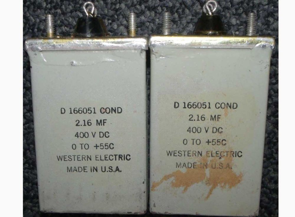 Western Electric D-166051 Capacitor Pair Used JP