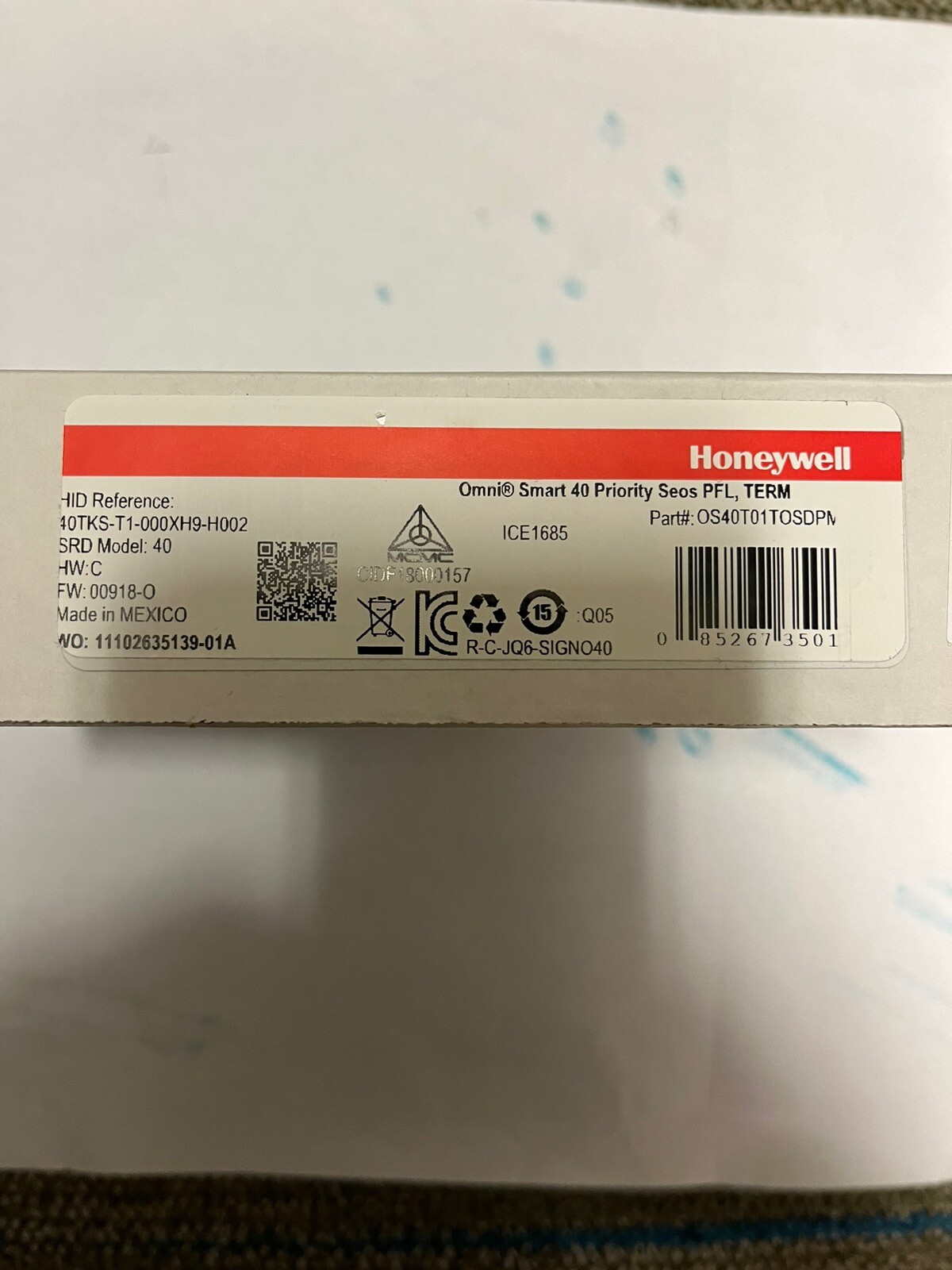 Honeywell Reader OmniSmart 40 Priority Seos PFL, TERM.  40TKS-T1-000XH9-H002