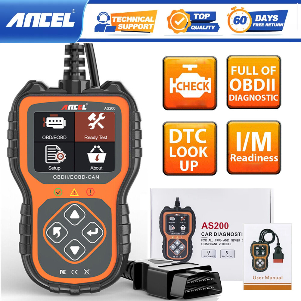 ANCEL AS200 OBD2 Scan Tool Automotive Scanner Car Engine Code Reader SMOG Test
