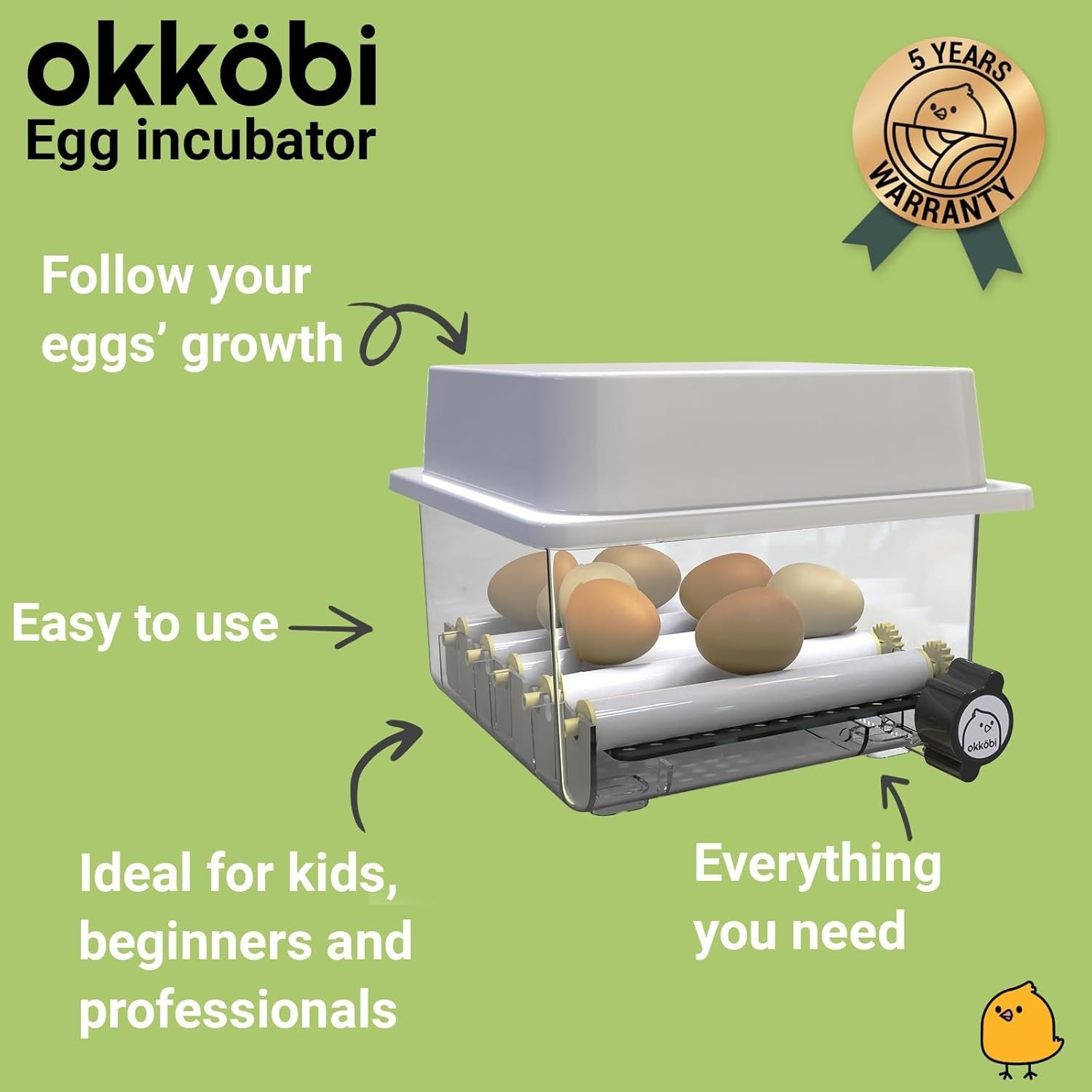 OBI-12 Egg Incubators for Hatching Eggs – Incubator for 12 Eggs with Automatic