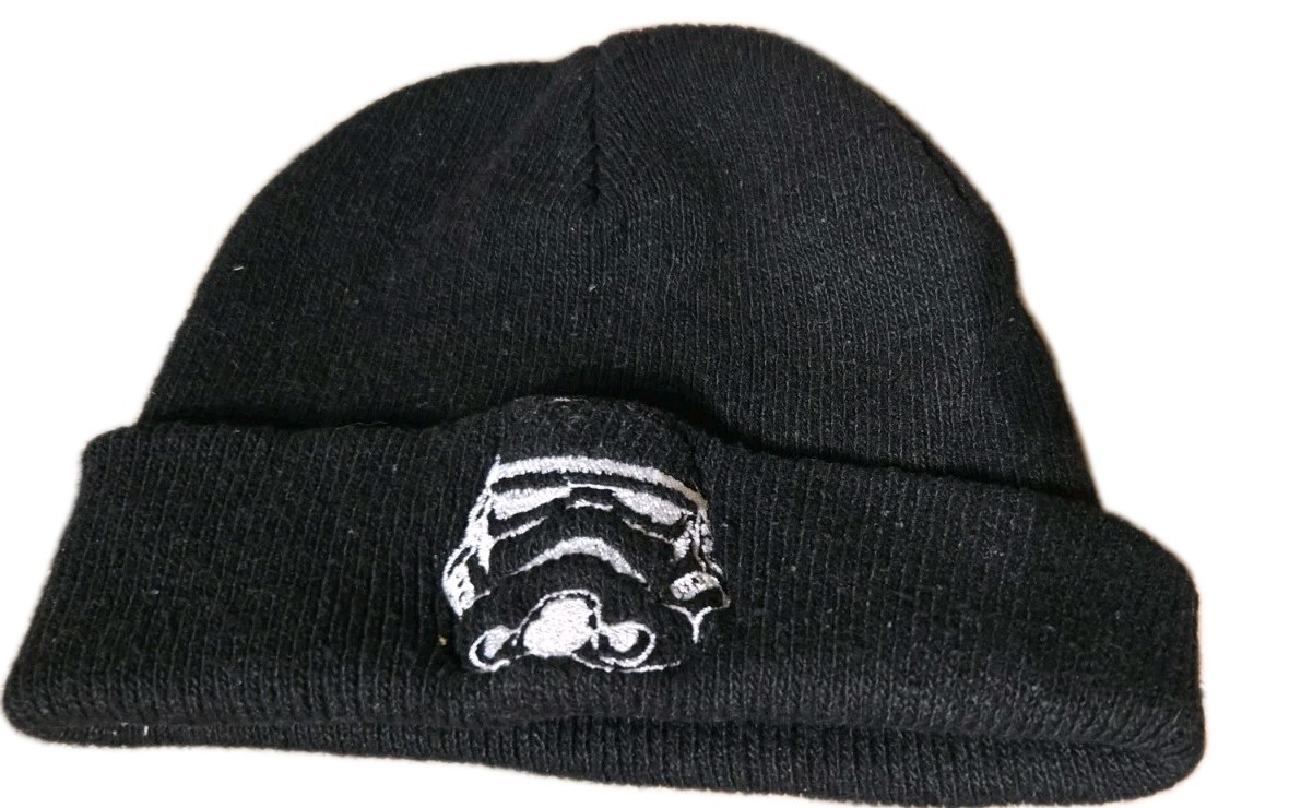 Knit Cap Boys Stormtrooper Star Wars Hat Black White Beanie Tobogan