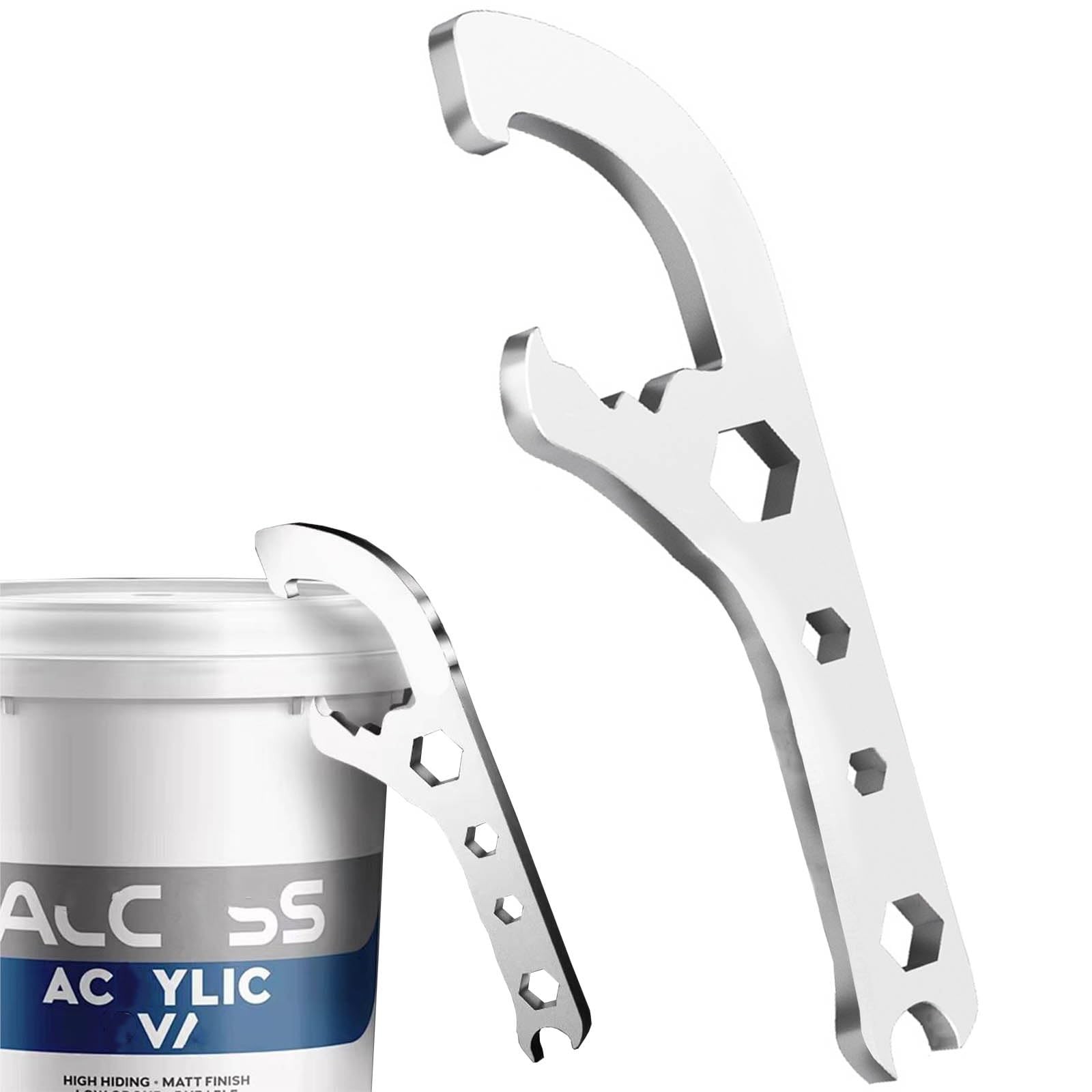 Paint Can Opener Tool Bucket 5 Gallon With Lid currency, White