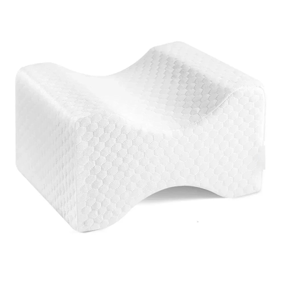 "Memory Foam Leg Pillow for Side Sleepers – Knee Support Pillow with Adjustable"