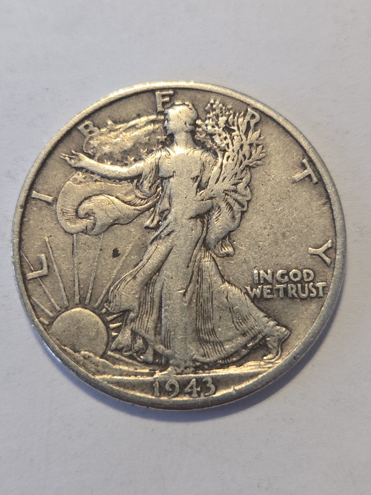 1943-D Walking Liberty Half Dollar  VF Condition