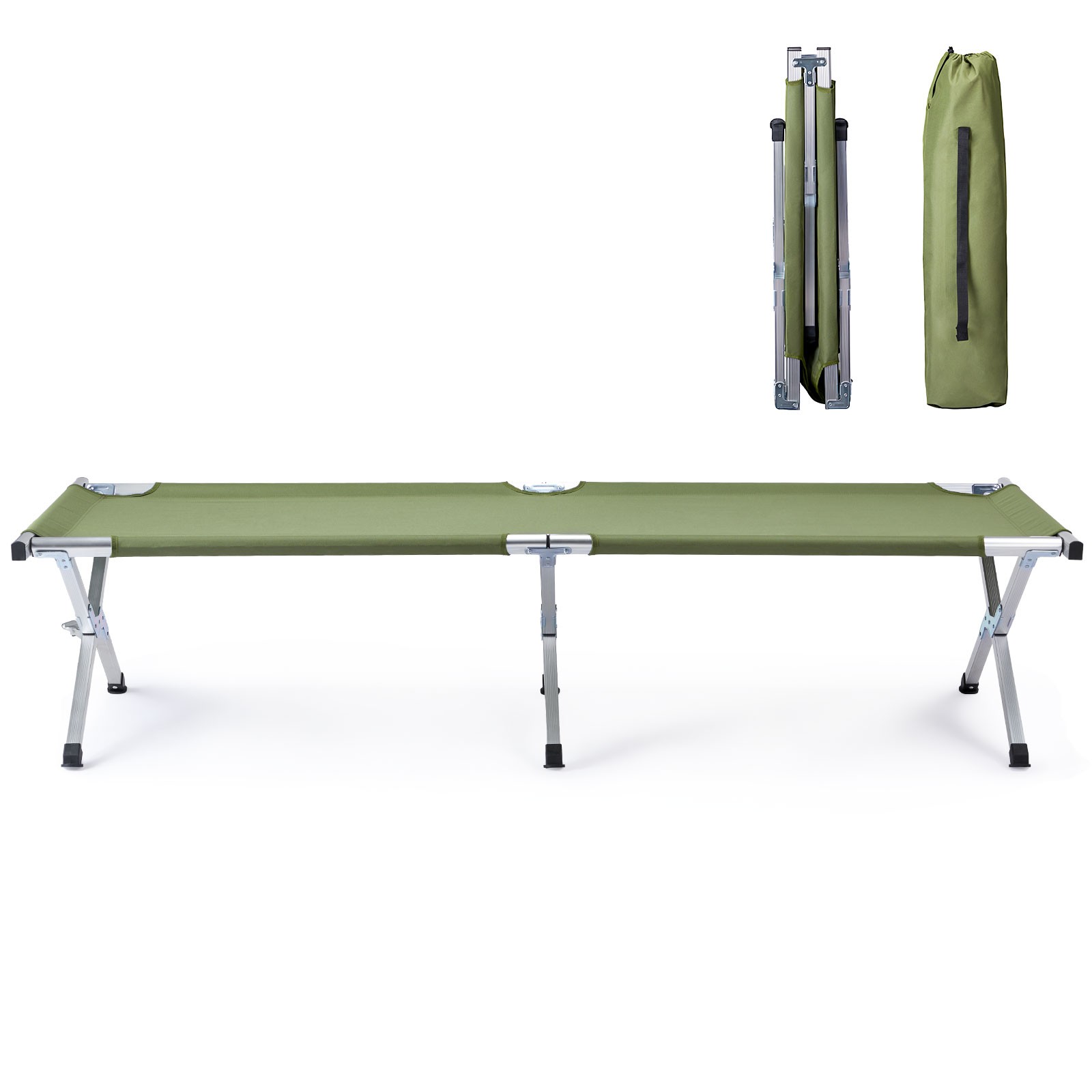 74 x 25 Inch Military Cots Fold Up Sleep Bed Hiking Fishing Travel Camping Cot