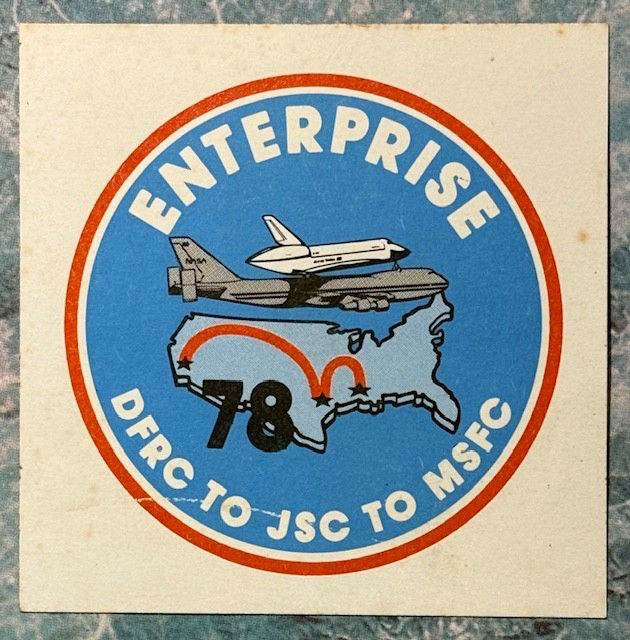 STS ENTERPRISE 78 DFRC TO JSC TO MSFC VINTAGE 2.5 X 2.5 OBSCURE DECAL STICKER