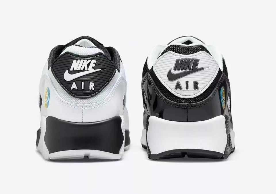 Nike Air Max 90 SE Lucha Libre Black White Men's comfort sneakers Free Shipping