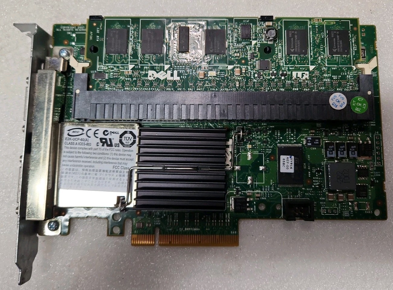 Dell PERC6/e 256MB Cache Dual SAS RAID Controller w Battery - PN 0F989F