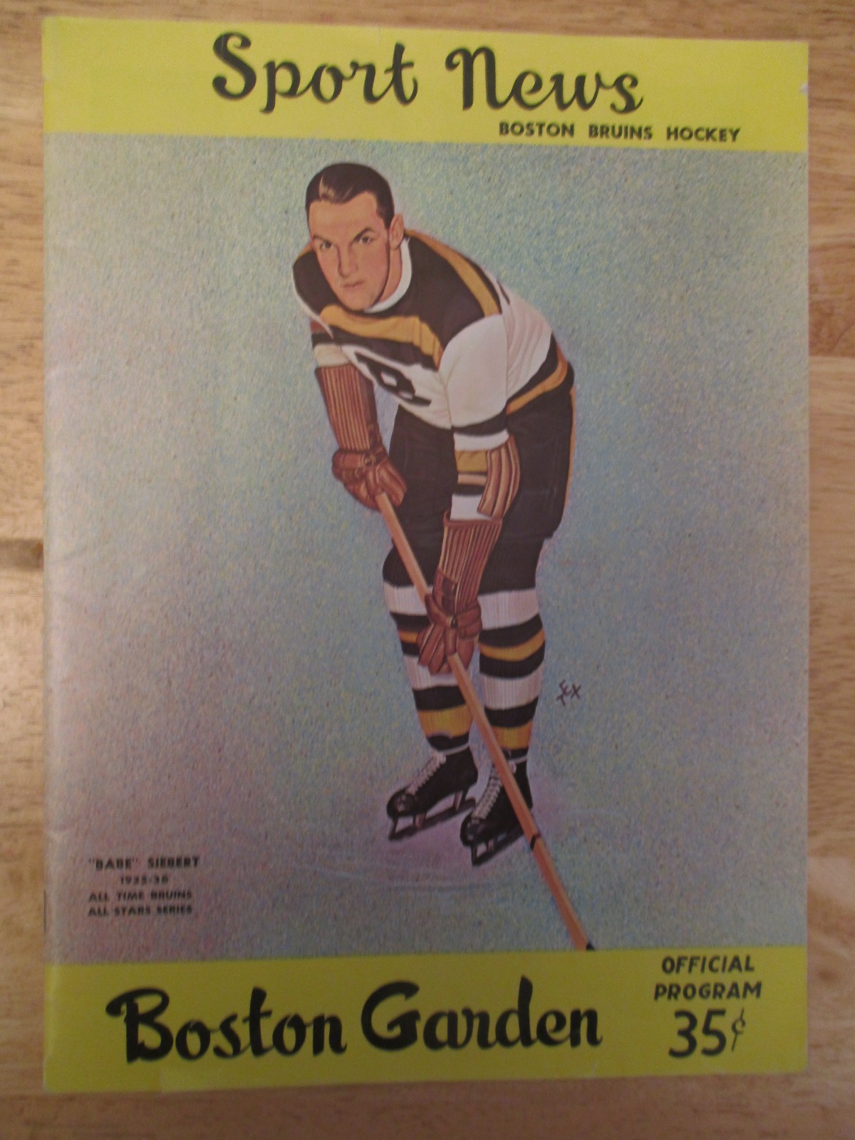 Boston BRUINS 1961 Program vs MONTREAL CANADIENS Babe Siebert Jacques Plante