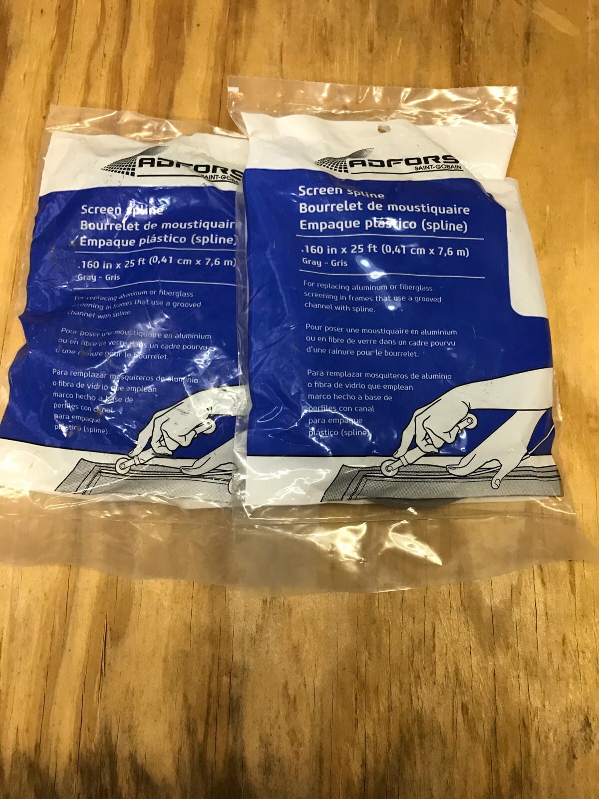 LOT OF 2! NEW! New York Wire SCREEN SPLINE GRAY .160" X 25' FREE SHIPPING!