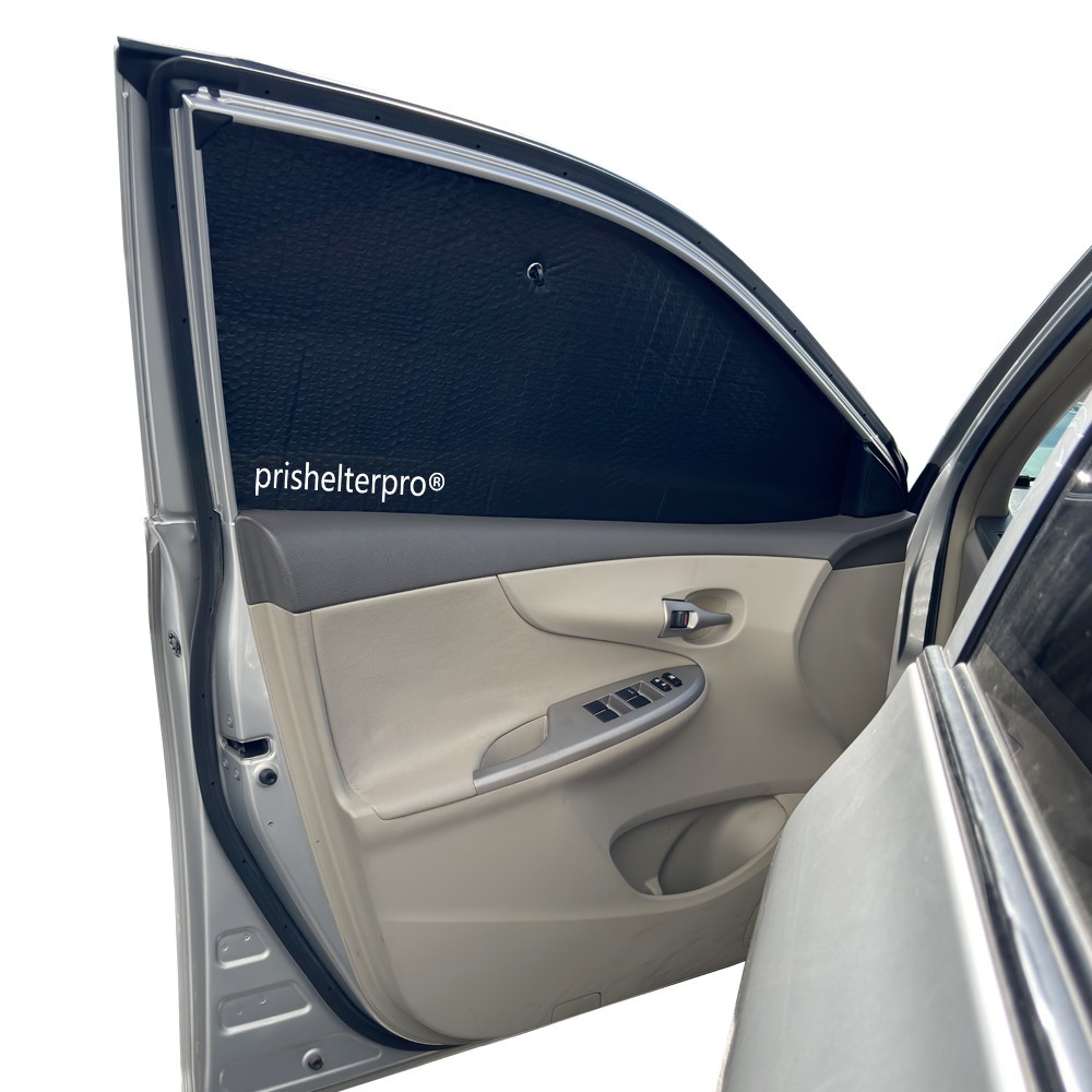 Fit For Corolla 2009-2013 Side Window Black Silver Camp Privacy Sunshade 4pcs
