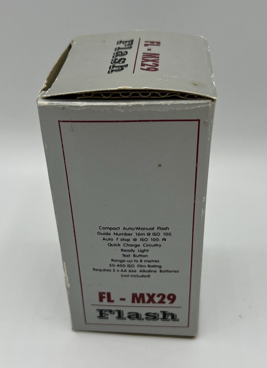FL-MX29 Flash Unit Camera Speedlite Compact Auto Manual Flash VTG New Open Box