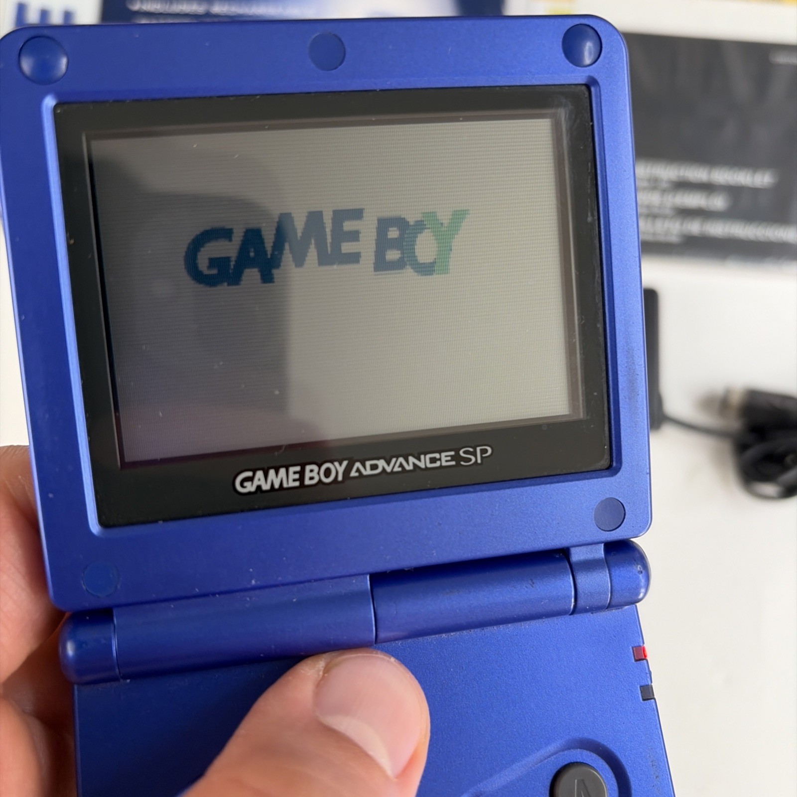 Nice! OEM Nintendo GameBoy Advance SP In Box Cobalt Blue System Complete