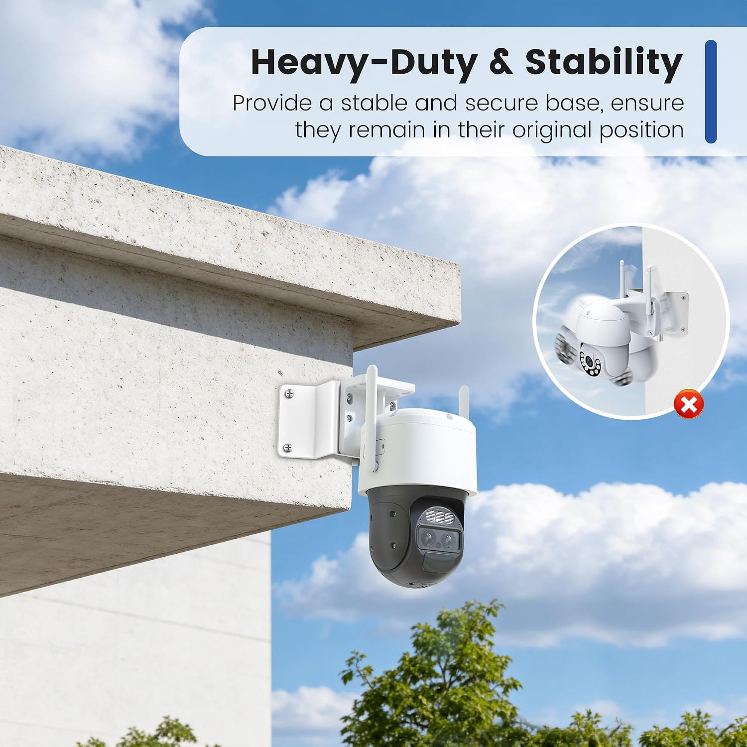 1 Pack Metal Mounting Corner Bracket for Security Camera, Wall Corner Mount