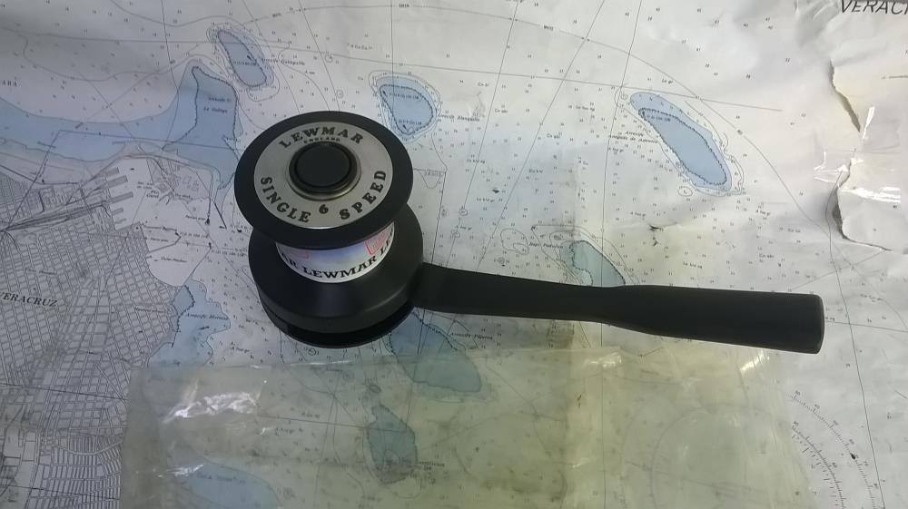 Boaters' Resale Shop of TX 2402 1521.05 LEWMAR 6 ONE SPEED WINCH w BOTTOM HANDLE