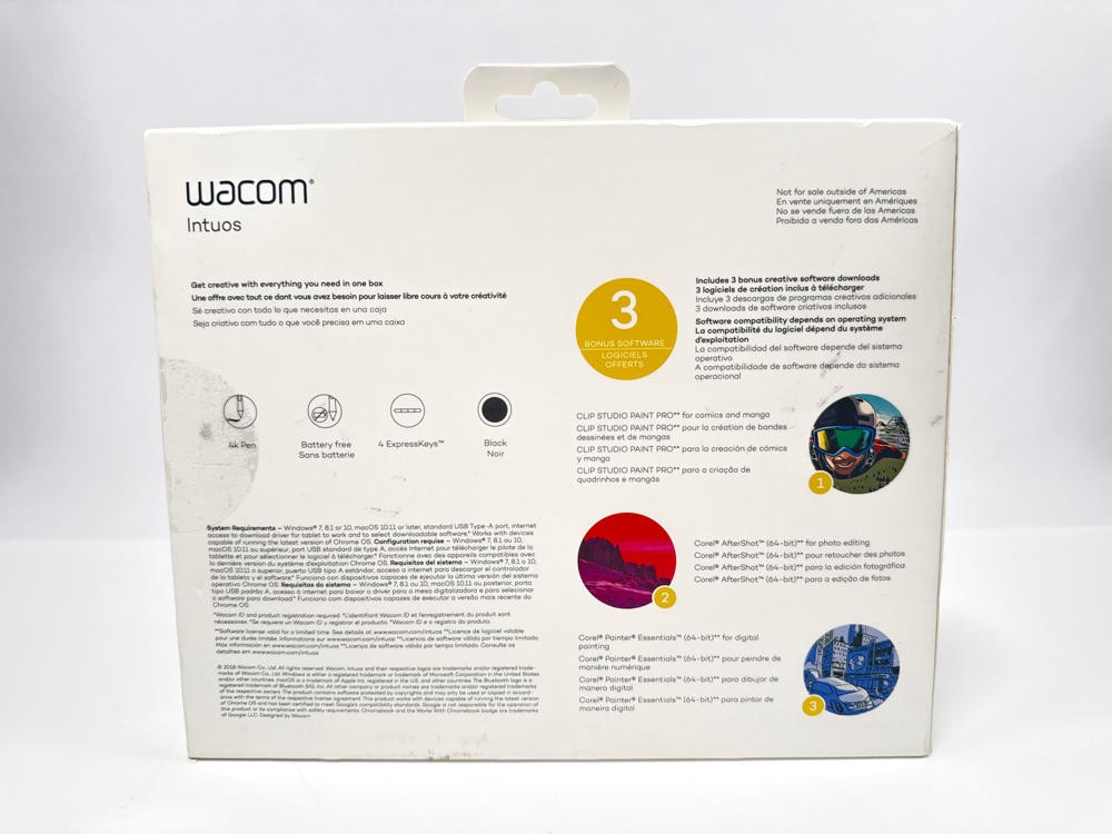 Wacom Intuos Small Graphics Drawing Tablet Black Chromebook Mac Windows