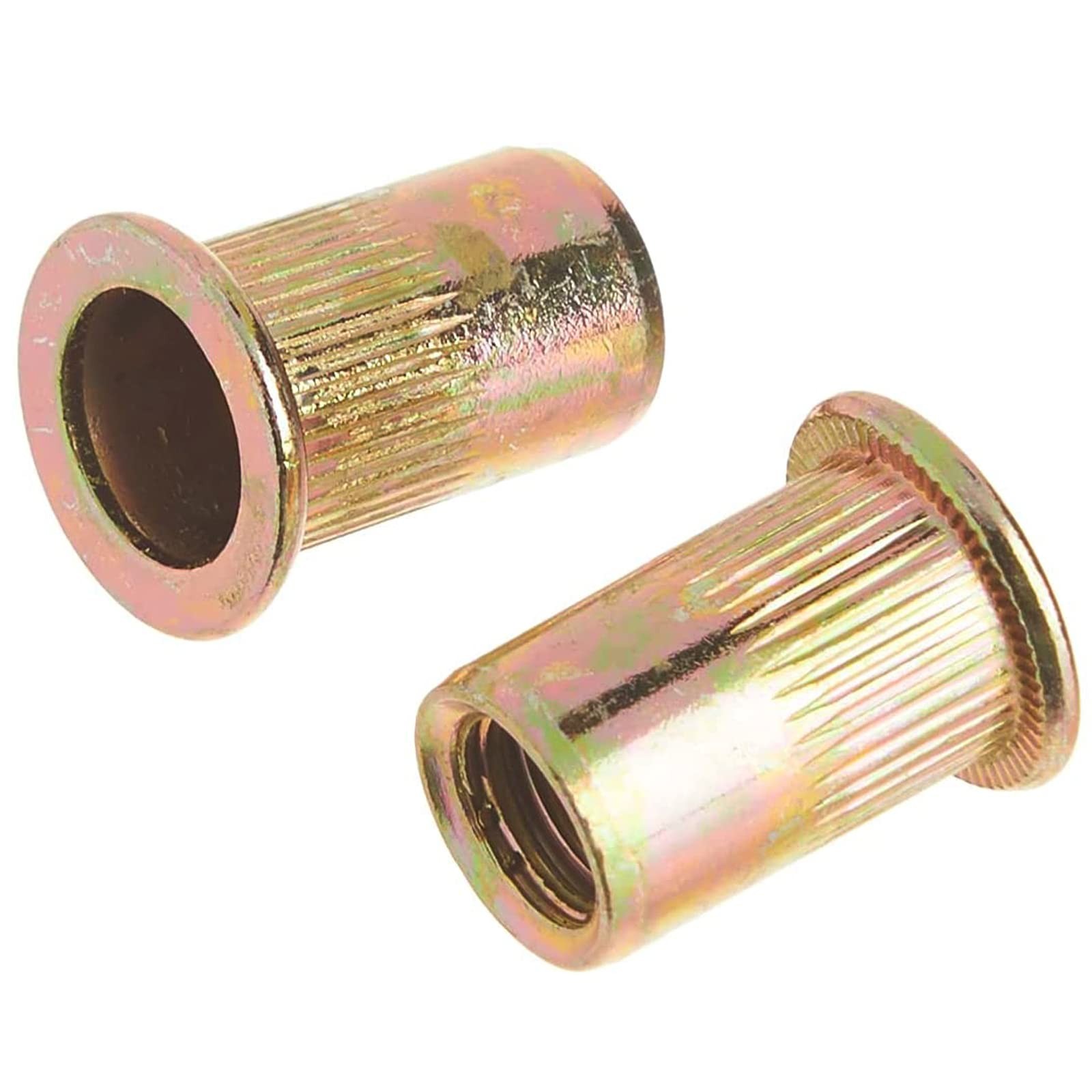 ZLYY M10 Zinc Plated Carbon Steel Rivet Nut Flat Head, Metric Threaded Insert...