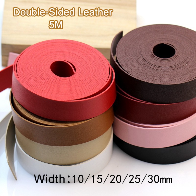 5m Faux Leather Strap Tape 8Colors Double Sided Trimming Used as Wrapping Tape