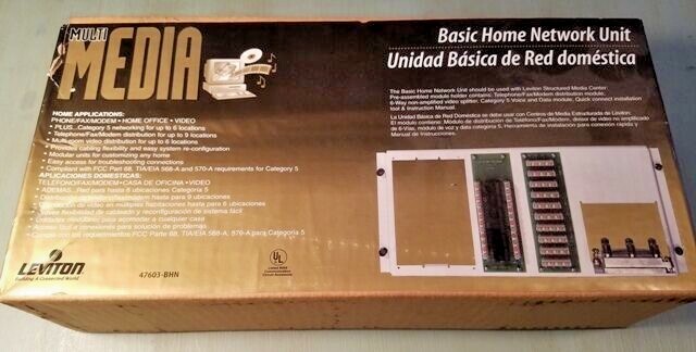 47603-BHN Leviton Basic Home Networking Unit - Cat5 - Telephone, Fax, Video